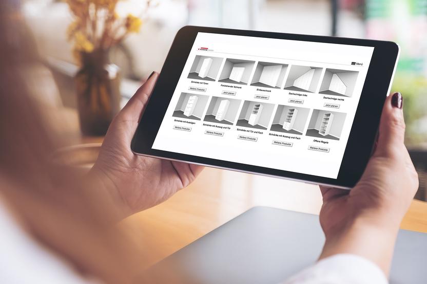 Schreiner Möbelplaner - online Möbel planen Schreiner Möbelplaner auf dem IPad - Möbelübersicht